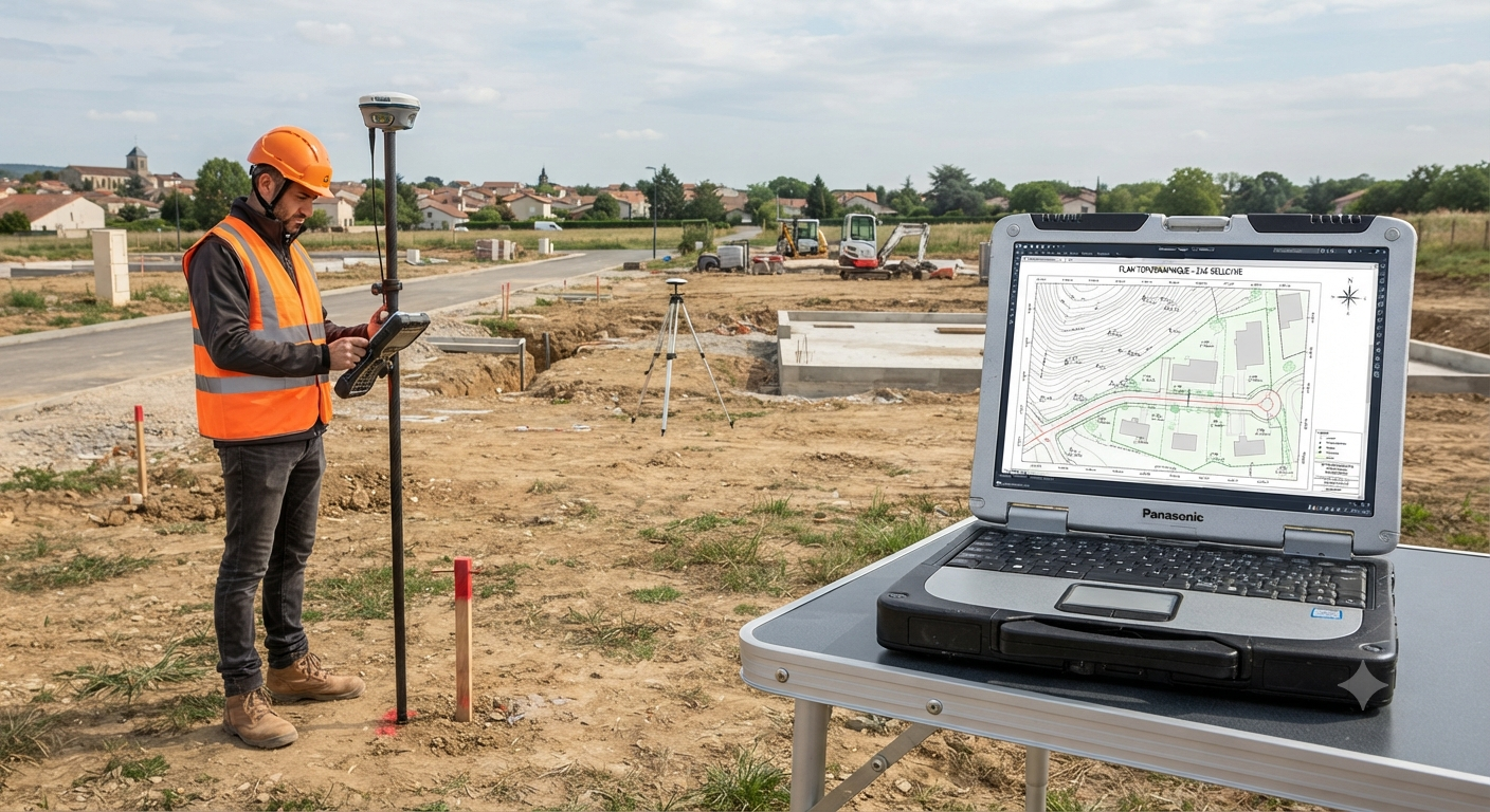 Levé GPS RTK, plan topographique, Geomark SIG Solutions