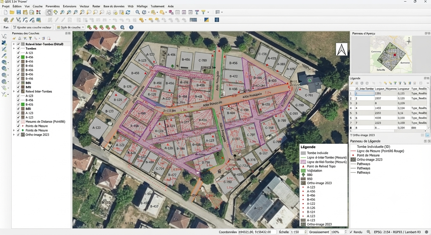 Relevé des inter-tombes, Geomark SIG Solutions